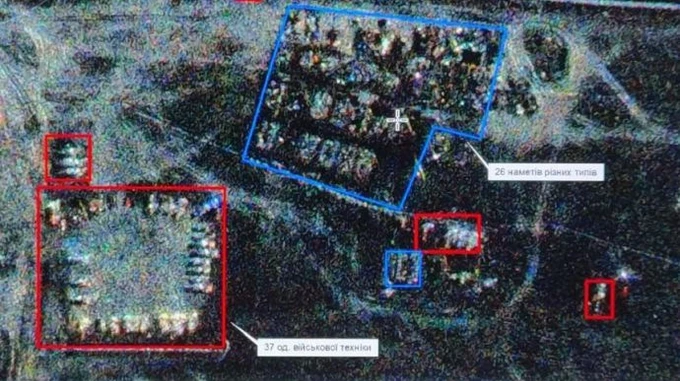 Defence Intelligence reports quantity of Russian military equipment tracked by people's satellite ICEYE