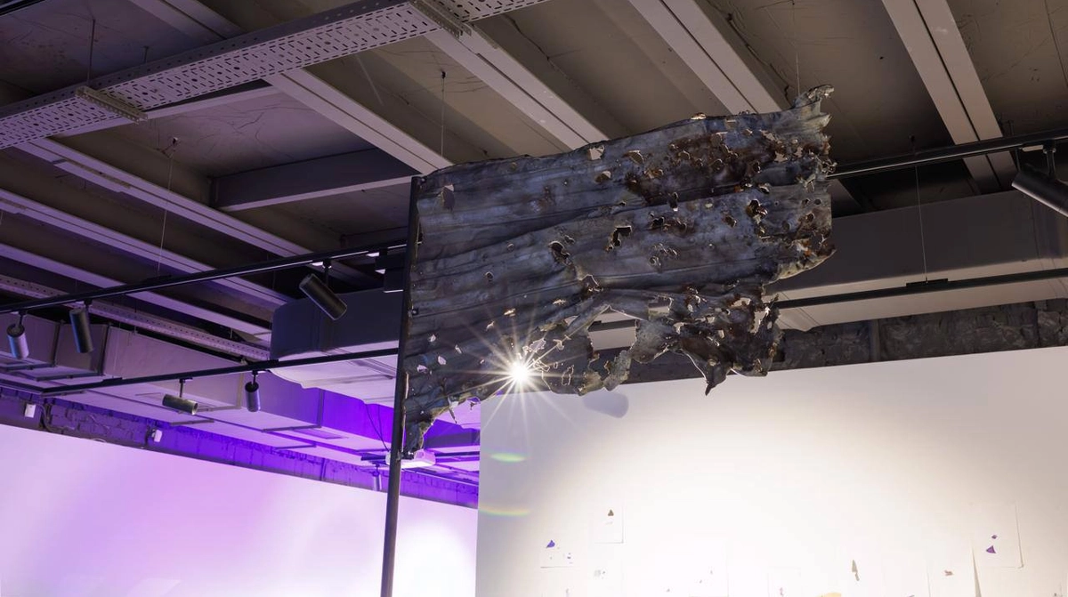 Artist Nikita Kadan creates art installation from debris of destroyed thermal power plant
