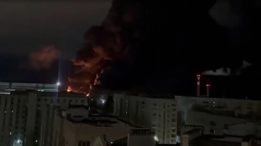 Missile component factory catches fire in Russia's Kaluga after attack – video