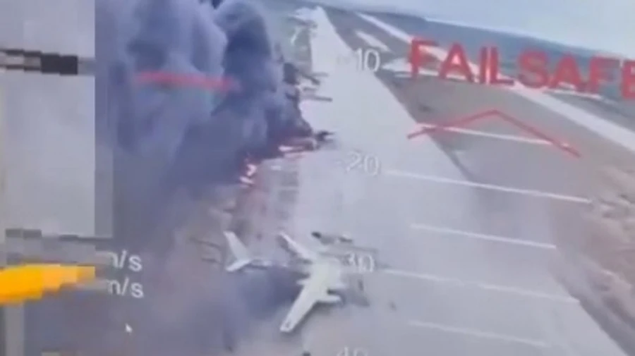 Over one-third of Russia's strategic cruise missile carriers were hit in airfield drone strikes, Ukraine's Security Service reports