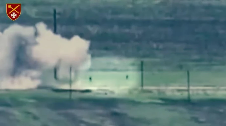 Ukrainian Mountain Assault Brigade destroys Russian Grad system