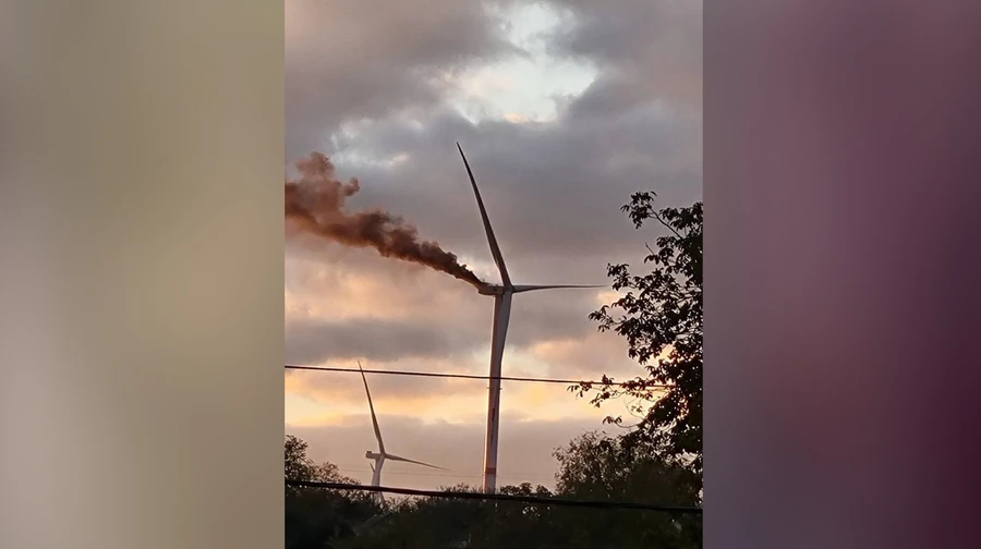 Russian forces strike wind turbine in Kramatorsk