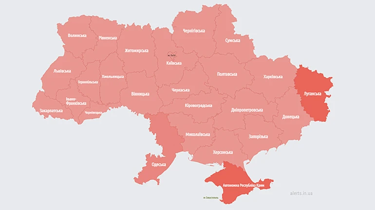 Air-raid siren in Ukraine, more than 50 Russian missiles launched