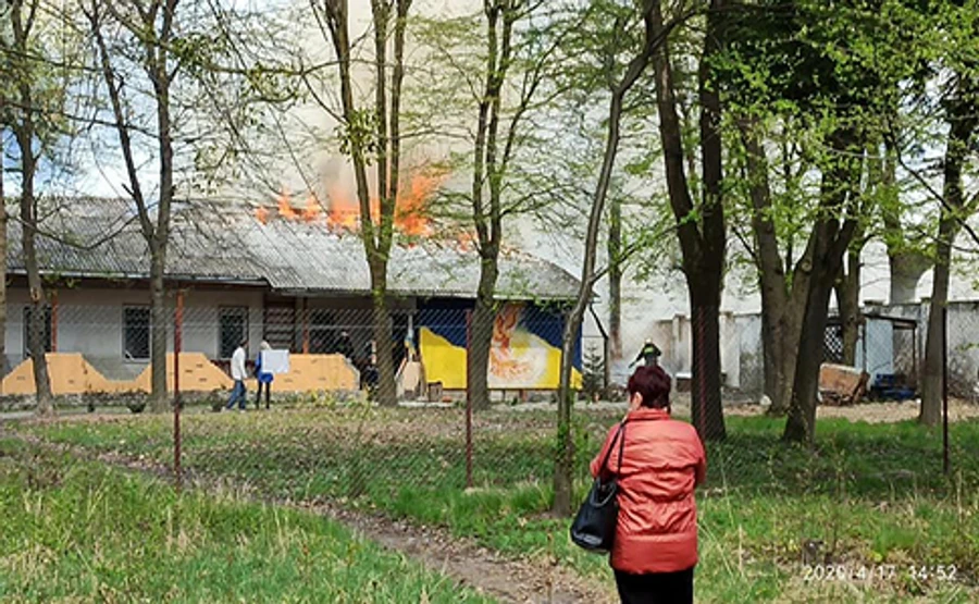 У Львові загорівся Центр реабілітації АТОвців
