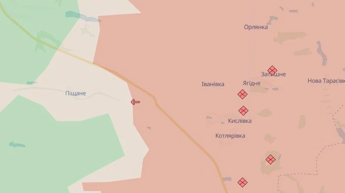 DeepState зафіксував просування росіян біля двох сіл на Харківщині та Донеччині