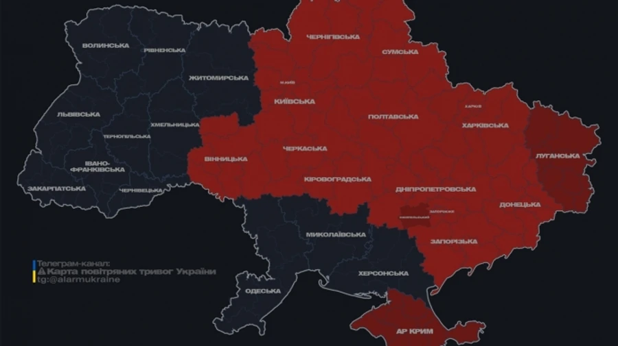 У низці областей оголошували тривогу через загрозу балістики