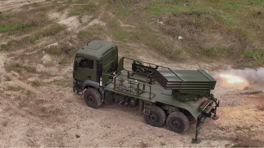 Ukraine's National Guard releases footage of exercises with upgraded Grad rocket artillery units