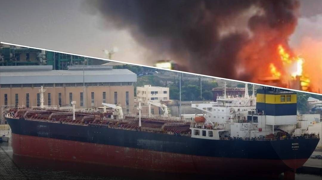 Ukrainian forces hit Russian shadow fleet tanker carrying oil in breach of sanctions
