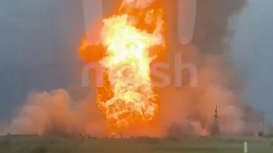 Gas storage facility ablaze in Russia's Saratov – videos