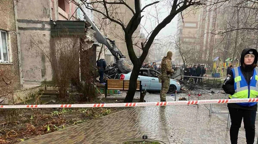 Ukraine's Minister of Internal Affairs was flying to hot spot