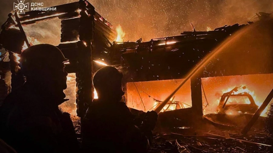 Russian drone attack on Kyiv Oblast kills one and injures two – photos