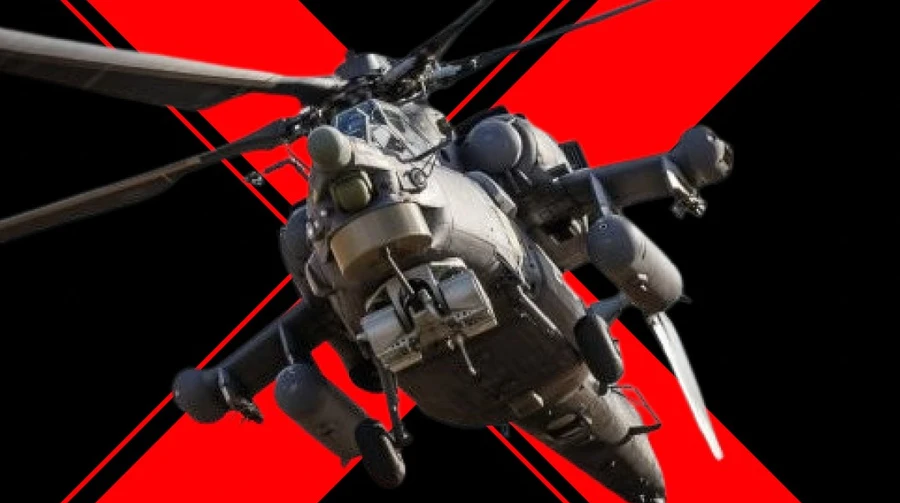 Бійці 59-ї бригади Сил безпілотних систем знищили російський гелікоптер Мі-8 FPV-дроном