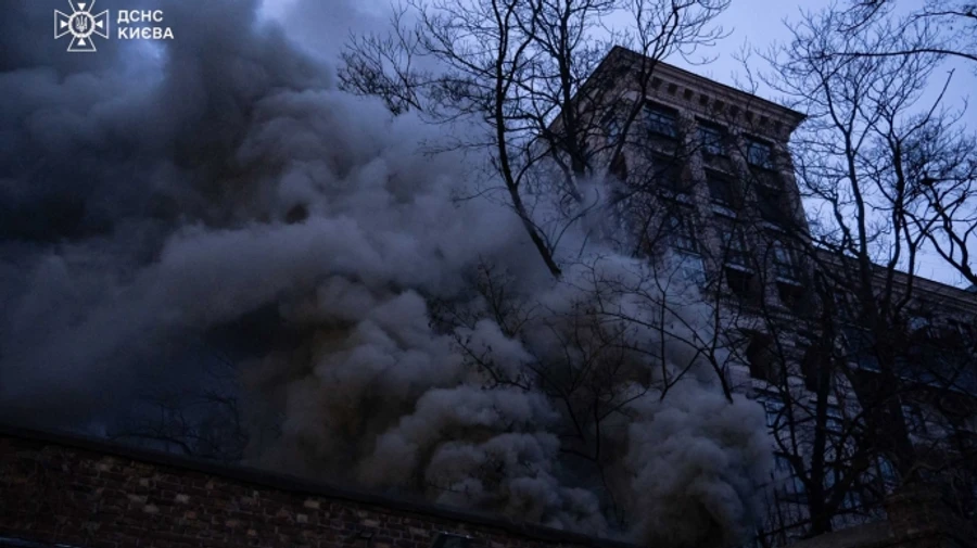 На Крещатике горела электроподстанция