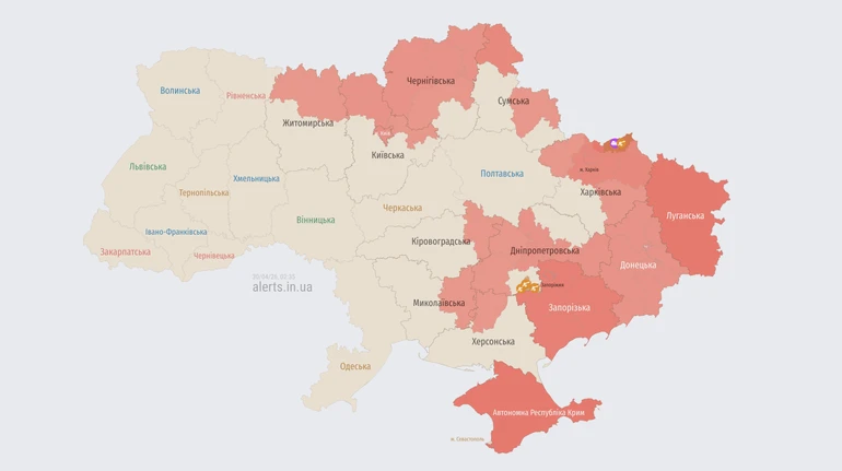 У низці областей оголосили повітряну тривогу через загрозу ворожих БпЛА