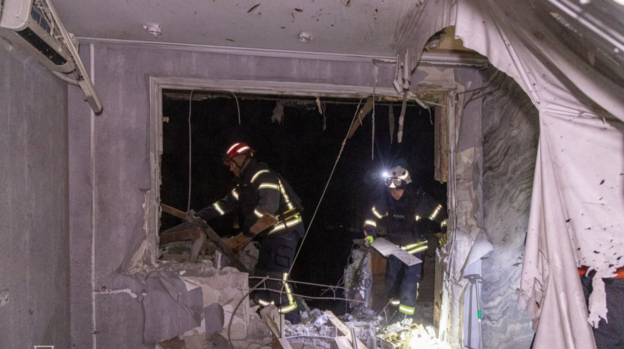 Eight people injured as Russian missile hits residential building in Kharkiv – photos