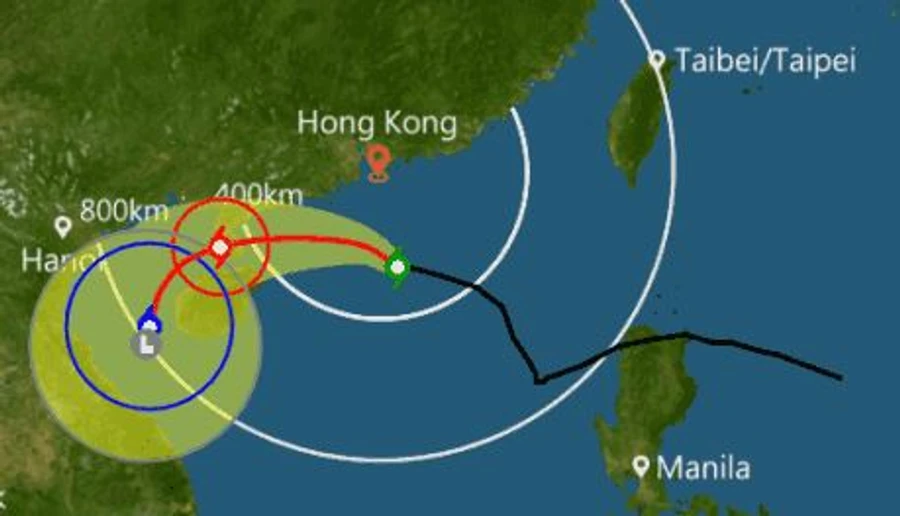 На Гонконг насувається тайфун Ханун