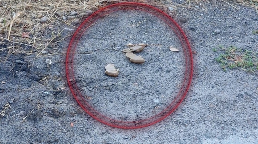 Russians remotely scatter landmines on one of Kherson's streets – photo