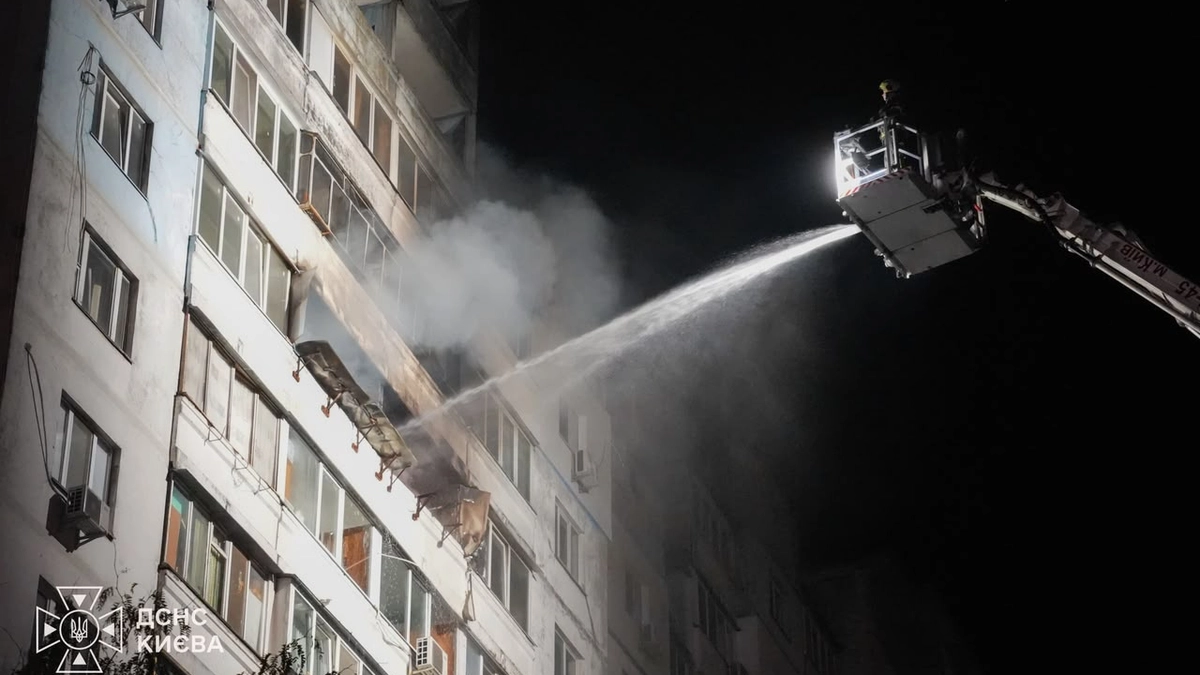 Kyiv buildings struck by Russian drones, killing two and injuring several