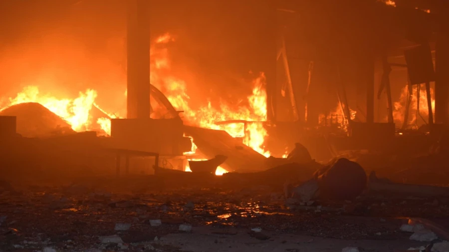 Russian missile strike on Odesa Oblast causes fires