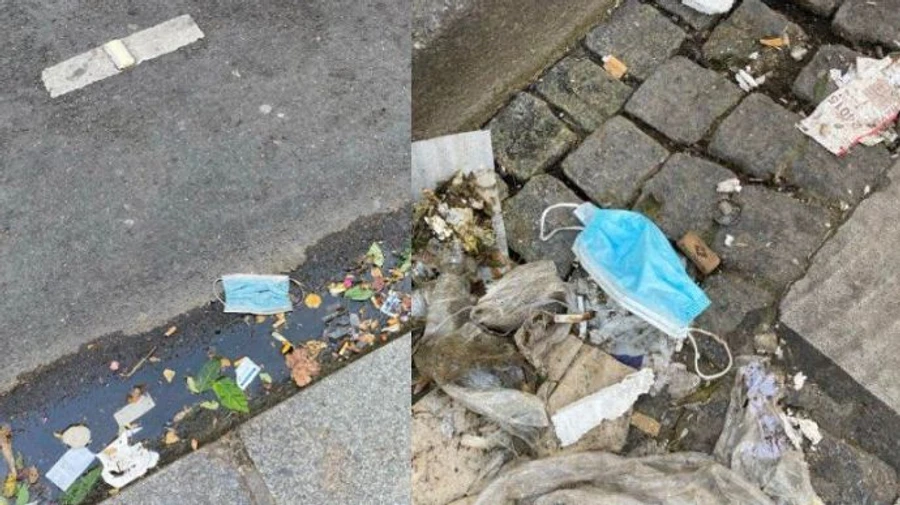 Во Франции предлагают штрафовать на 300 евро за выброшенные под ноги маски