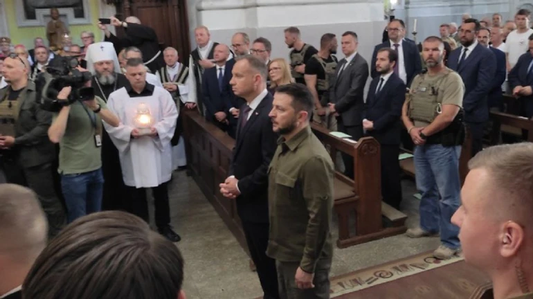 Ukrainian and Polish presidents arrive unexpectedly in Lutsk