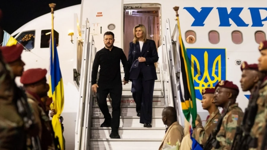 Zelenskyy arrives in South Africa to meet with its president