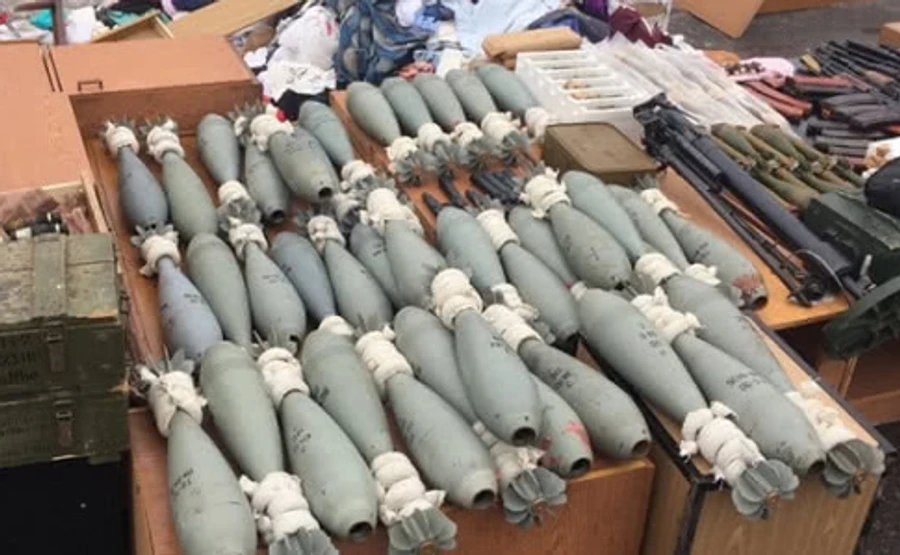 Під час опису зброї, яку перевозив Рубан, зайнявся снаряд