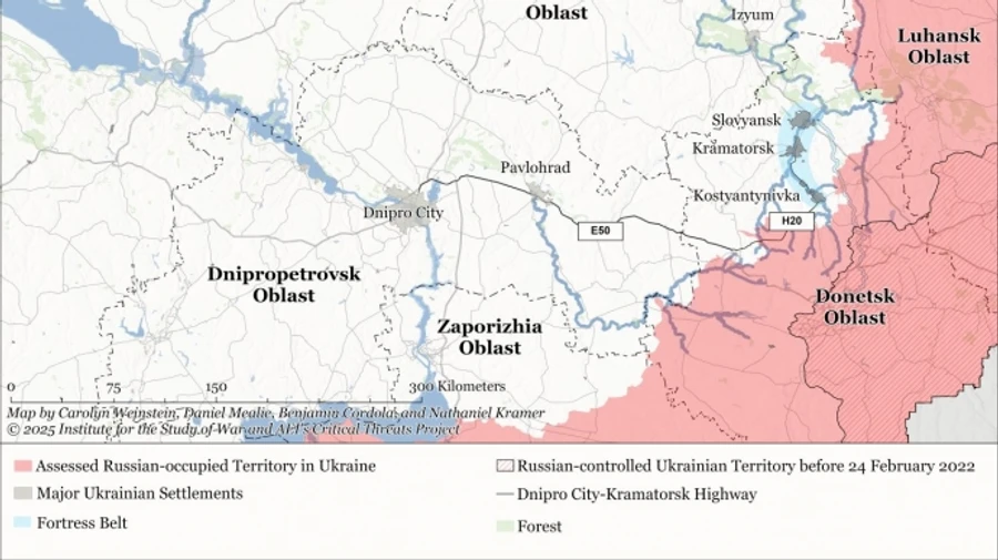 ISW: Вывод украинских войск из Донецкой области позволит РФ наступать на Харьковщину и Днепропетровщину