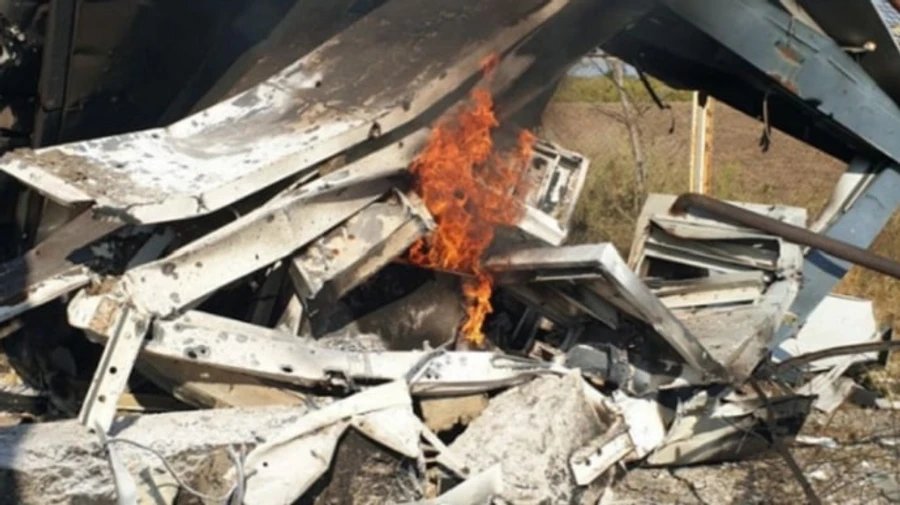 Russian communications centre destroyed in Olenivka