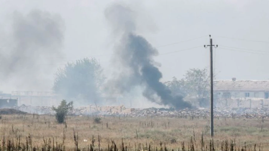 Окупанти порахували збитки від вибухів на військових об'єктах у Криму