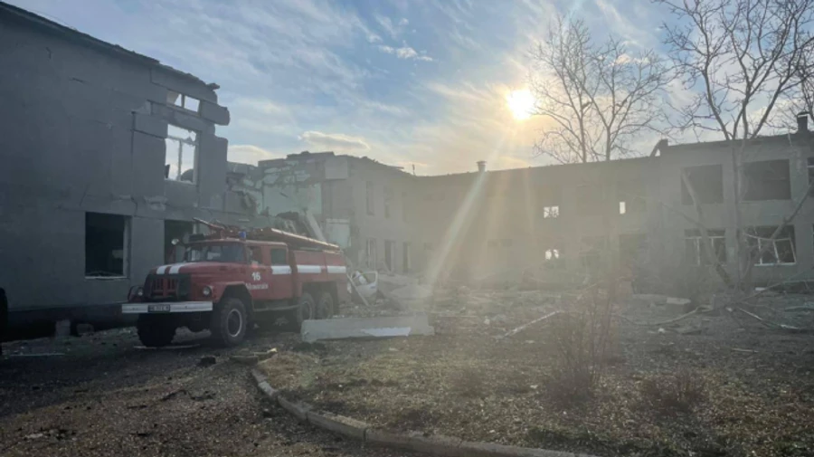 People trapped under rubble after school bombing in Mykolayiv region