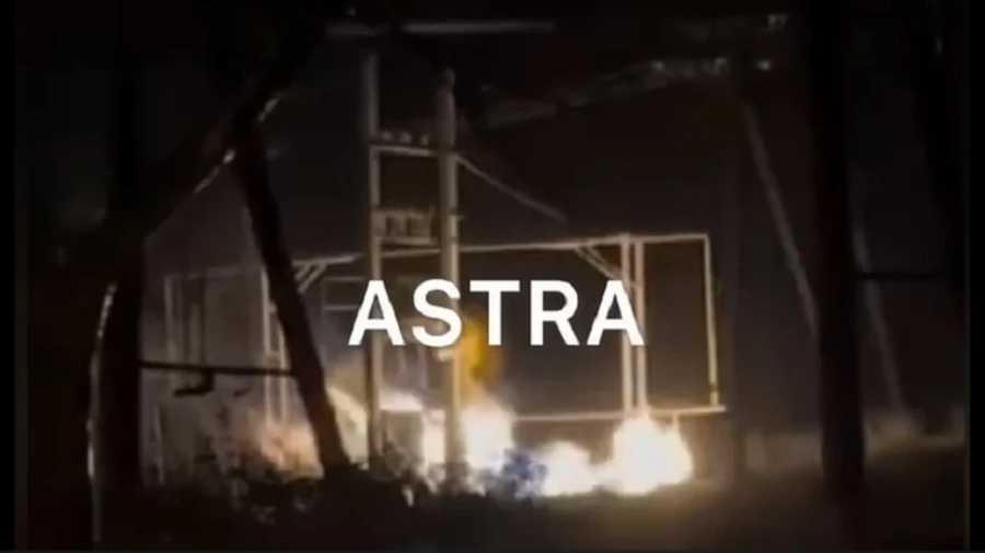 Gas mains on fire in Kerch, Crimea