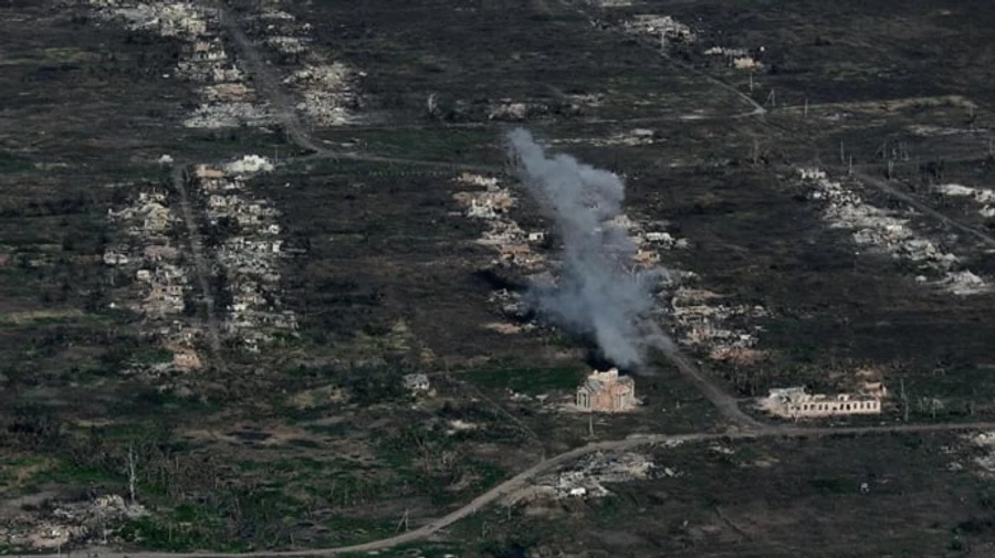 Images of completely destroyed Klishchiivka and Andriivka posted online