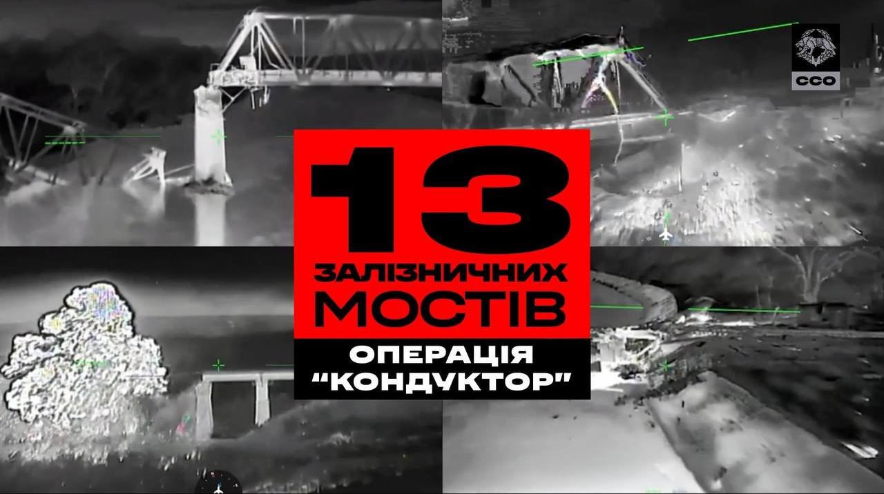"Кондуктор, не спеши": ССО вивели з ладу 13 залізничних мостів на окупованих територіях