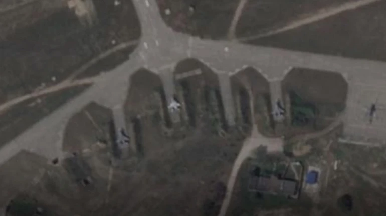 Satellite images of Russian Belbek airfield in Crimea after missile strike appear online