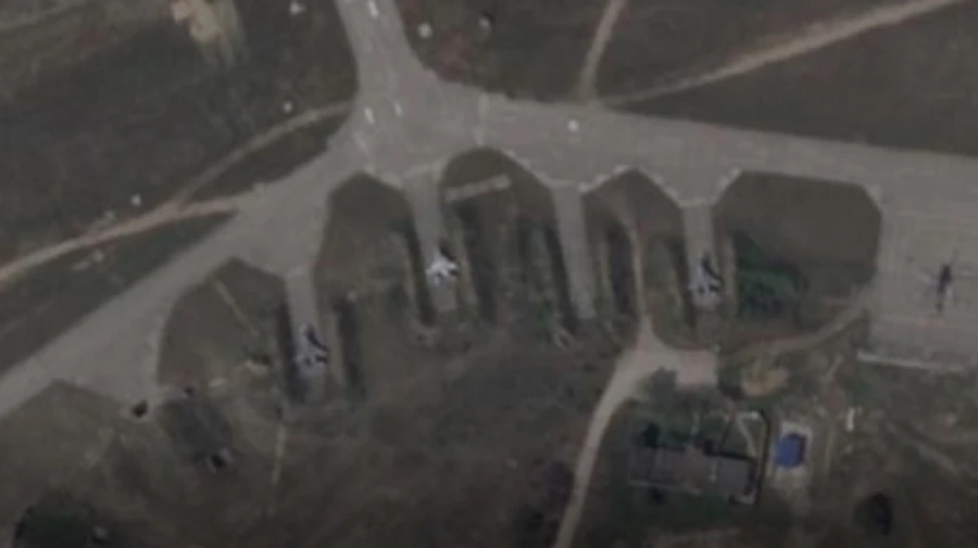 Satellite images of Russian Belbek airfield in Crimea after missile strike appear online