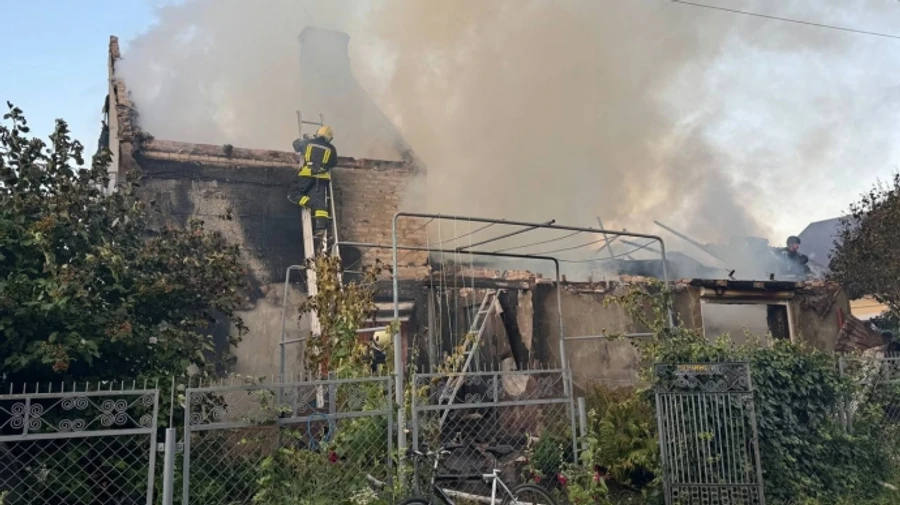 House destroyed in Russian nighttime attack on Lutsk