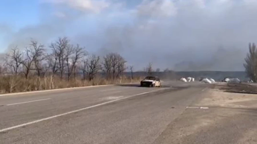 Россияне обстреляли колонну, которая направлялась из Мариуполя: есть раненные