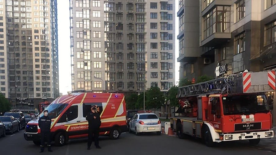 На Печерську горіла лазня на 20-му поверсі житлового будинку