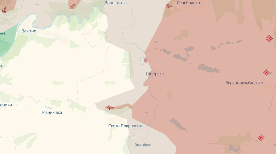 DeepState: Ворог окупував Серебрянку та просунувся в Сіверську і Переїзному