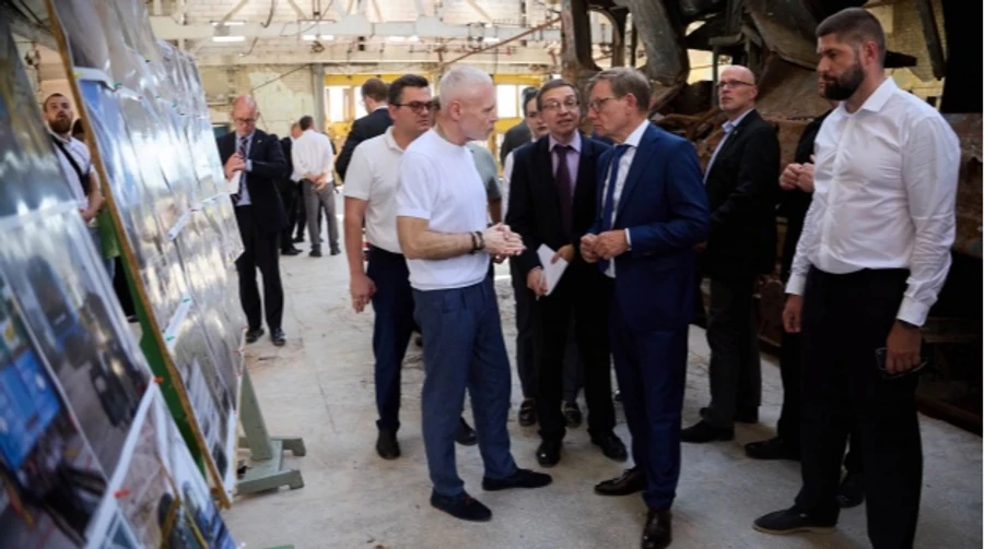 German foreign minister visits Kharkiv on Ukrainian Flag Day