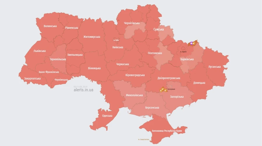All over Ukraine there was an alarm about the MiG-31K, targets were fixed