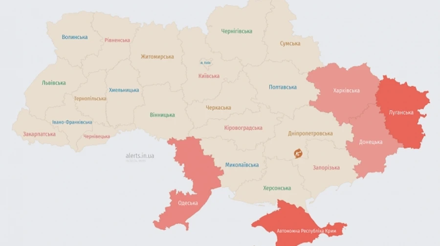 Air-raid warning issued twice overnight in Odesa Oblast as Russia attacked it with drones