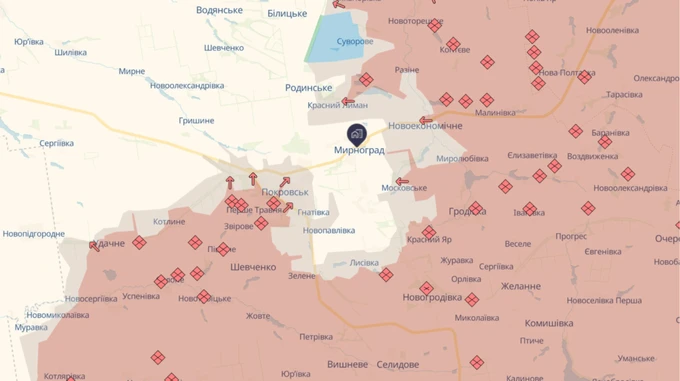Генштаб про Мирноград та Покровськ: Логістика ускладнена, але здійснюється, оточення – немає