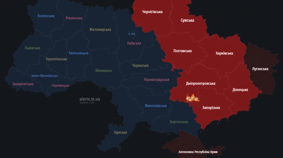 На півночі країни оголосили повітряну тривогу