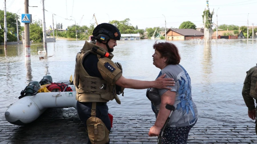 Подрыв ГЭС: темпы подъема воды снизились, эвакуированы более 1,9 тыс. человек