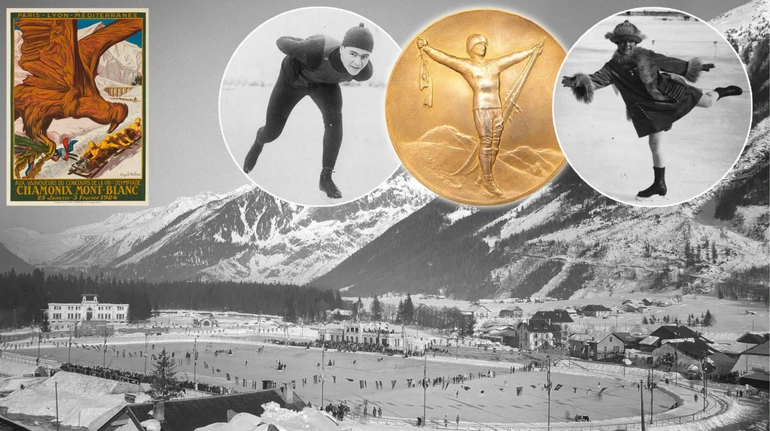 Шамони, 1924 год. 11-летняя будущая звезда Голливуда, потомственный Гарри Поттер на первой Зимней Олимпиаде