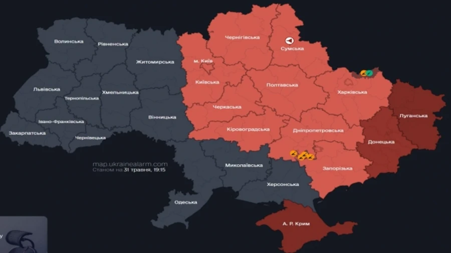 У Києві та низці областей оголошували повітряну тривогу через загрозу балістики