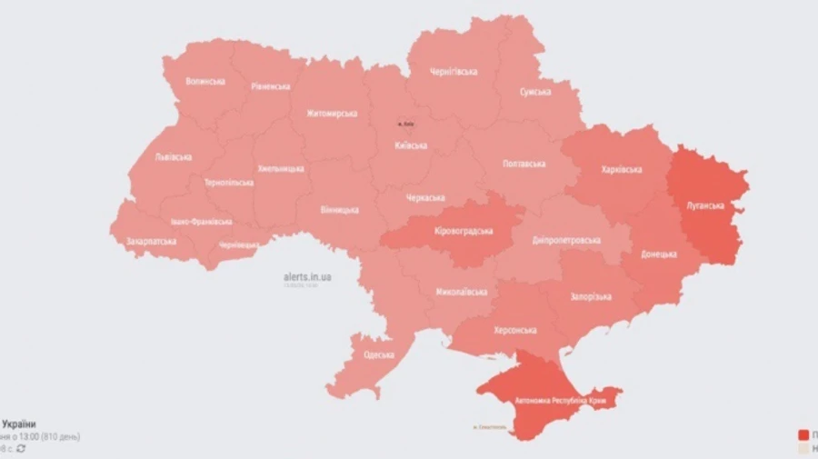 По всій Україні була повітряна тривога через МіГ