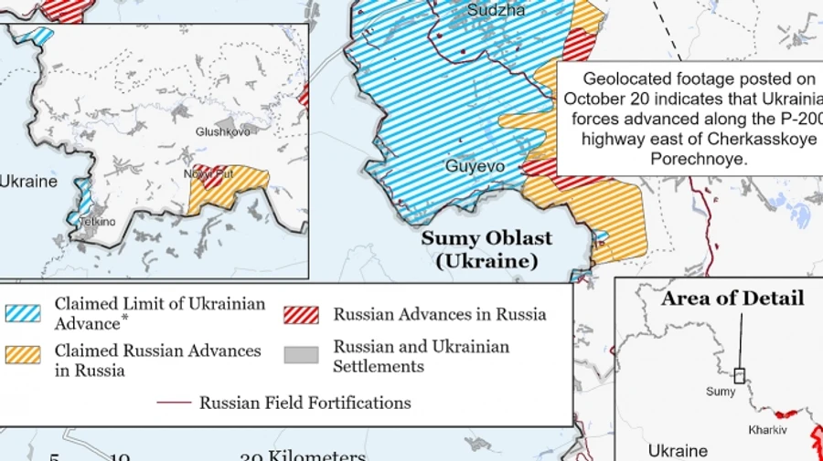 Ukrainian forces advance north of Sudzha – ISW